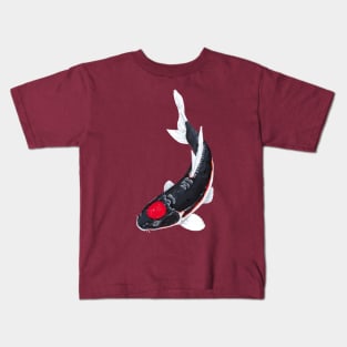 Black Tancho Koi Carp Kids T-Shirt